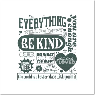 Positivity & Kindness Manifesto Posters and Art